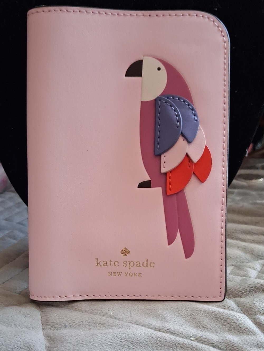 Kate Spade Pink Parrot Passport Holder